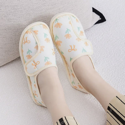 Chaussures en coton duveteux à motif marguerite ajustables - Jaune - 40 (US6-7) - image 3