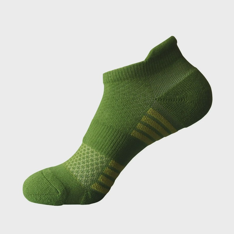 Chaussettes de compression épaisses en mélange de coton pour chevilles (5 paires) - Vert armée - EU38-43 (US5-9) - image 3