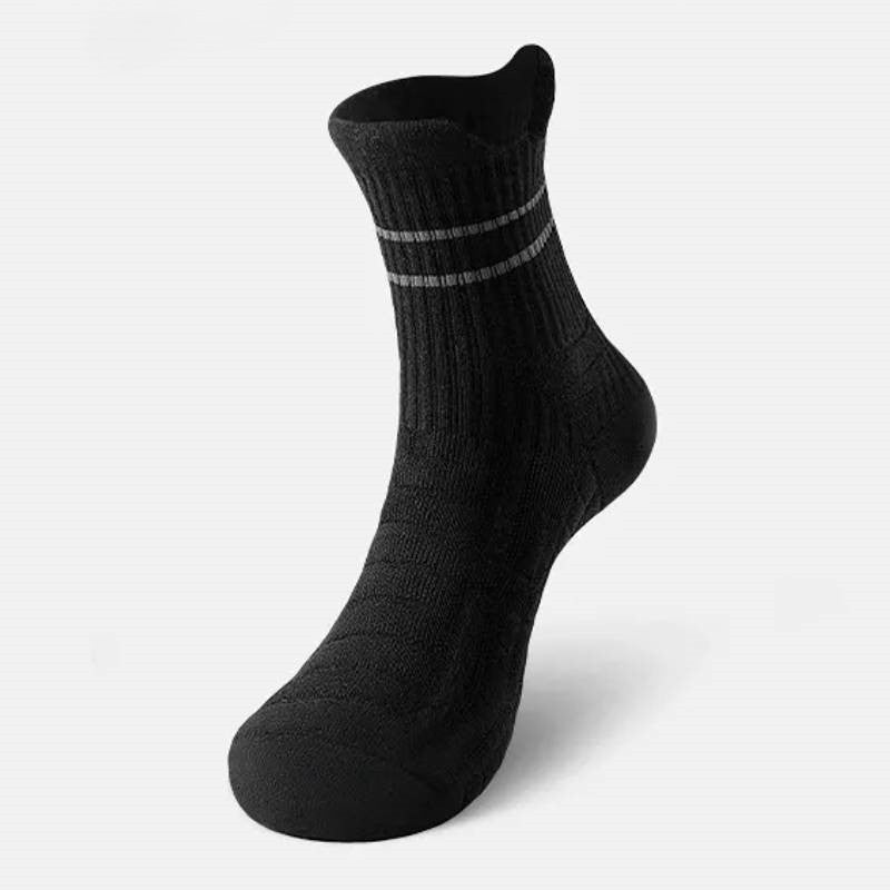 Chaussettes de course rembourrées à compression quart de tour (3 paires) - Noir - UE44-48 (US10-13) - image 5