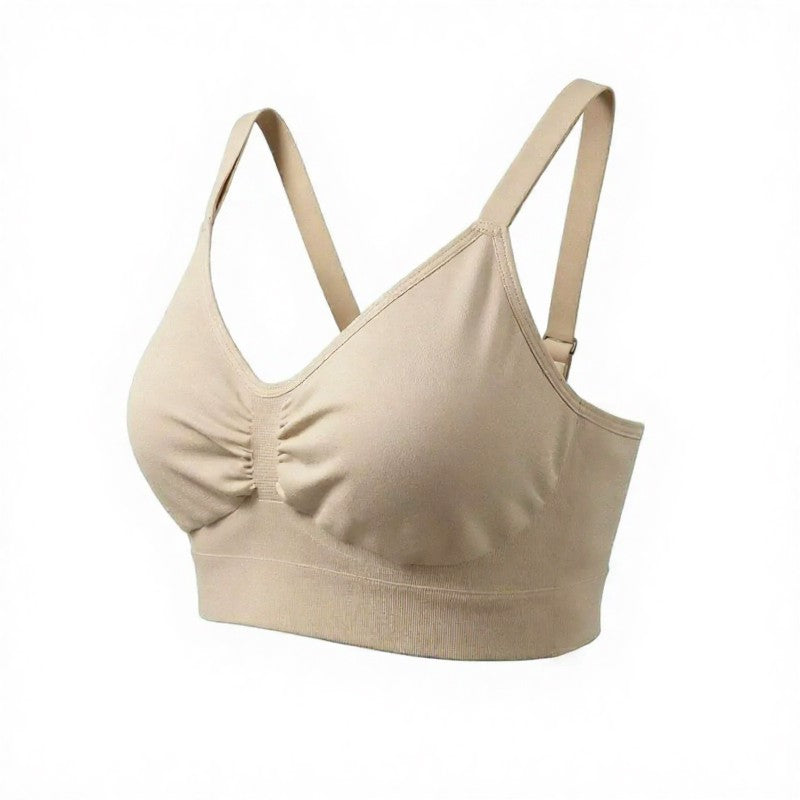 Soutien-gorge sans armatures froncé et sans coutures - Nu - 3XL - image 6