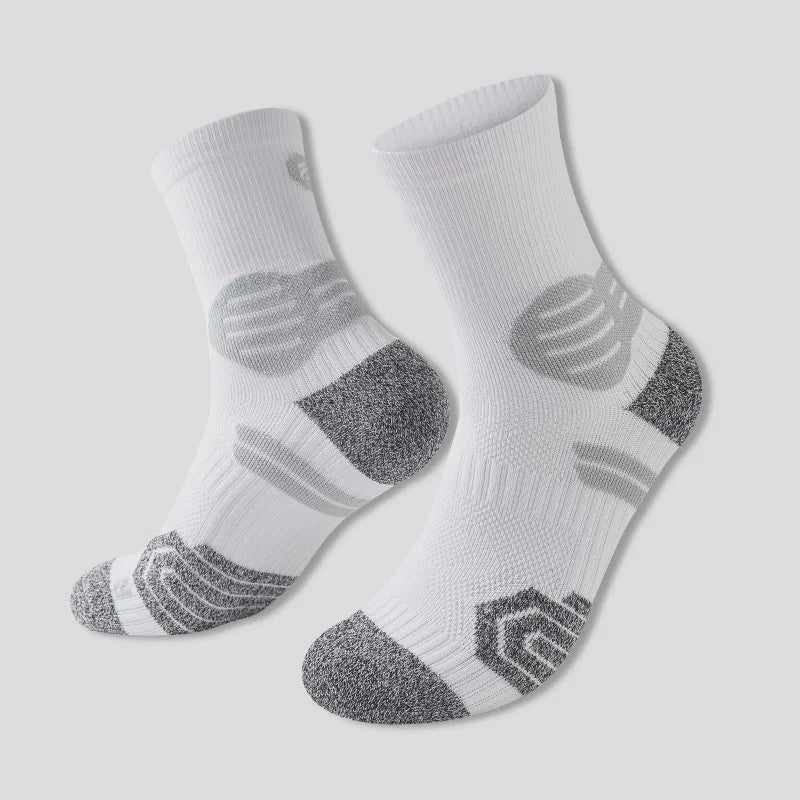Chaussettes de compression à rayures contrastées (3 paires) - Gris - EU40-45 (US7-12) - image 3