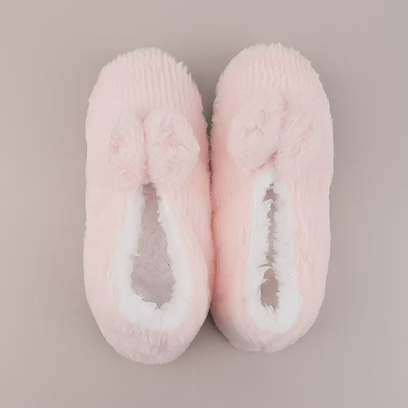 Chaussettes-chaussons en peluche à nœud lavande - Rose - EU36-40(US3-7) - image 10