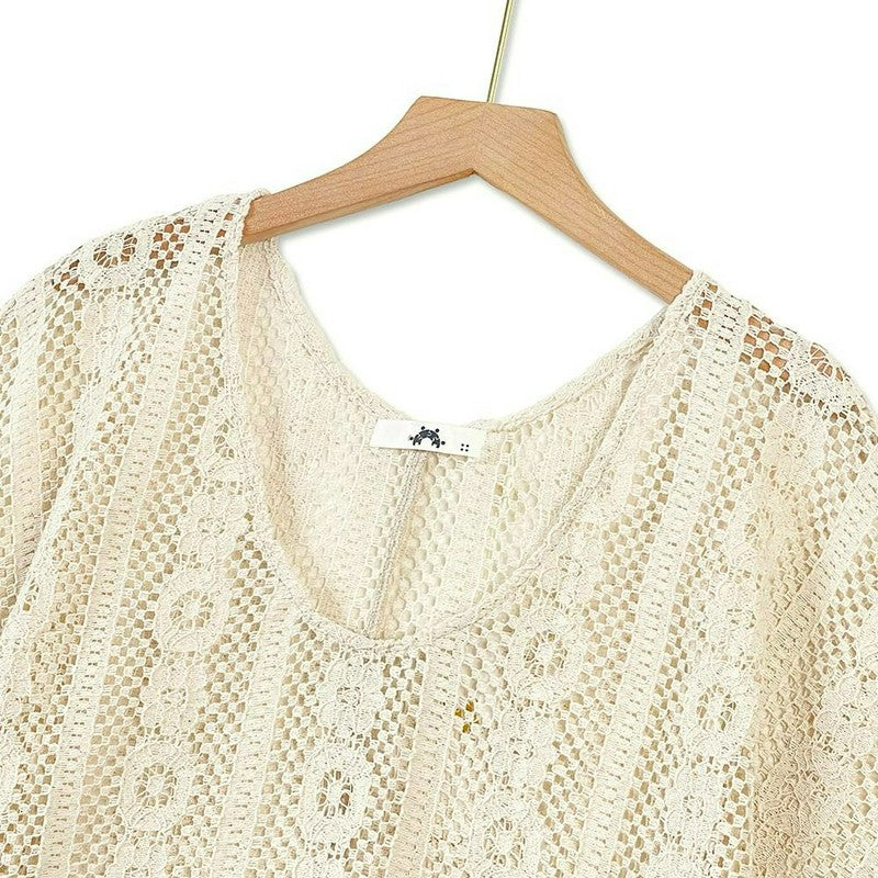 Ensemble trois pièces débardeur en dentelle et jupe midi - image 7