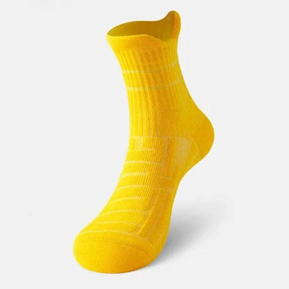 Chaussettes de course rembourrées à compression quart de tour (3 paires) - Jaune + Noir + Blanc - UE44-48 (US10-13) - image 4