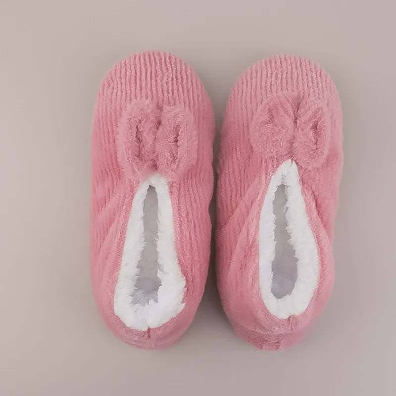 Chaussettes-chaussons en peluche à nœud lavande - Fuchsia - EU36-40(US3-7) - image 9