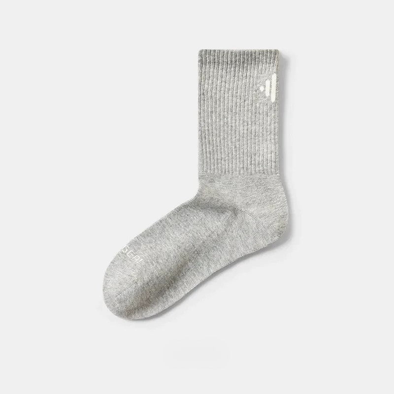 Chaussettes classiques côtelées en mélange de coton (4 paires) - Gris clair - EU39-44(US6-10) - image 5