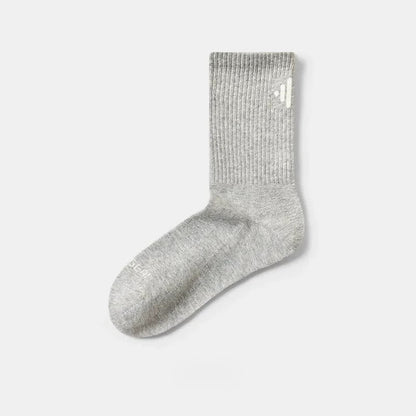 Chaussettes classiques côtelées en mélange de coton (4 paires) - Gris clair - EU39-44(US6-10) - image 5
