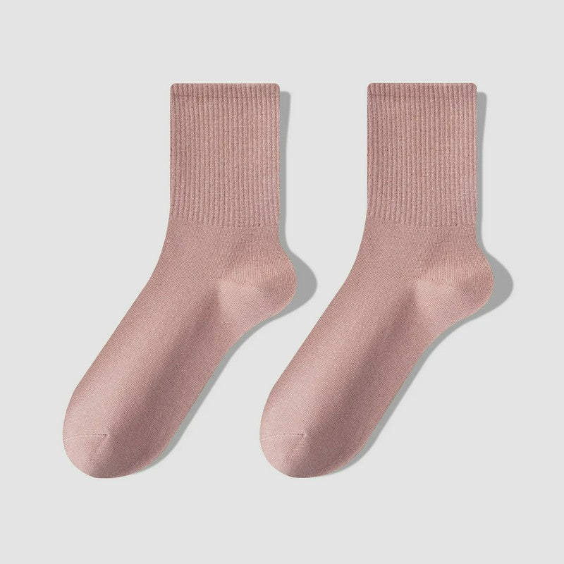 Chaussettes courtes en coton mélangé pour tous les jours (7 paires) - Rose - EU39-43(US6-9) - image 6