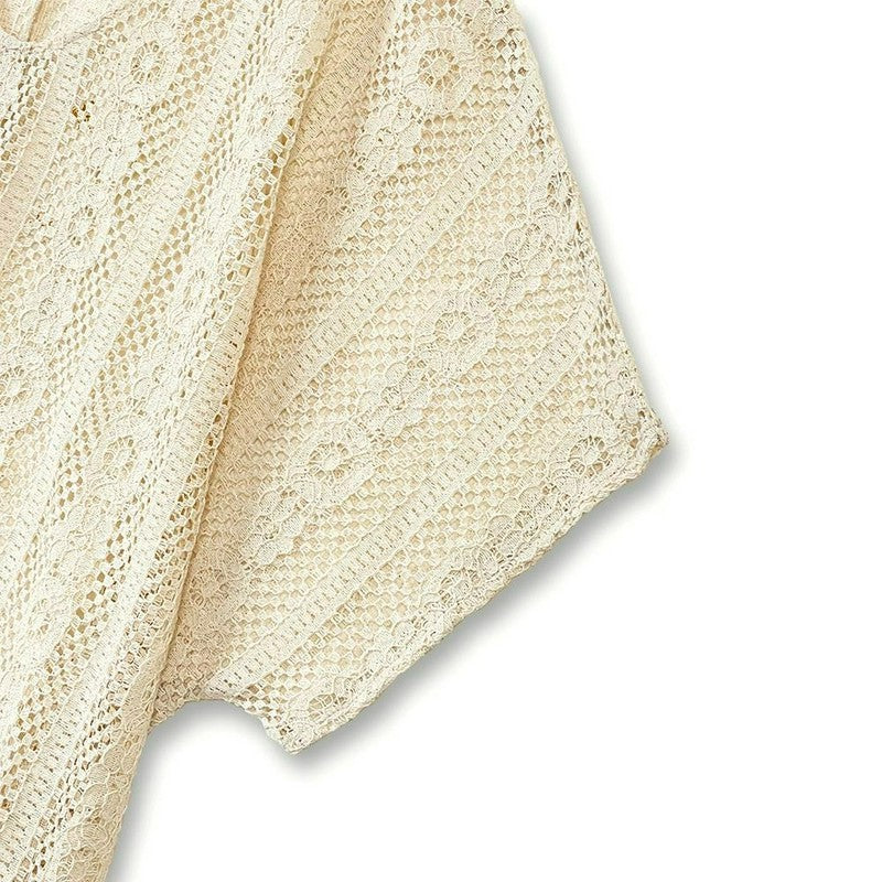 Ensemble trois pièces débardeur en dentelle et jupe midi - image 9