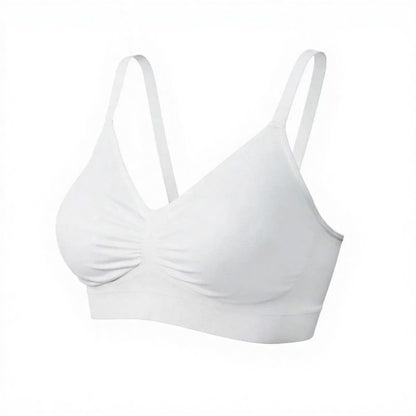 Soutien-gorge sans armatures froncé et sans coutures - Blanc - 3XL - image 4