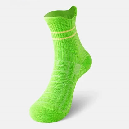 Chaussettes de course rembourrées à compression quart de tour (3 paires) - Vert - UE44-48 (US10-13) - image 3