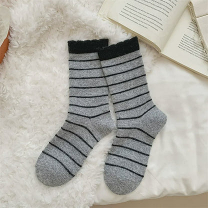 Chaussettes courtes rayées confortables en maille (5 paires) - Gris foncé - EU36-42(US3-8.5) - image 6