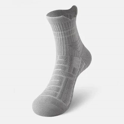 Chaussettes de course rembourrées à compression quart de tour (3 paires) - Gris + Vert + Jaune - UE44-48 (US10-13) - image 2