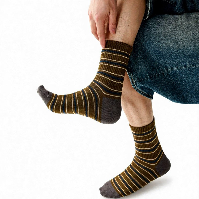Chaussettes rayées vintage (2 paires) - image 2