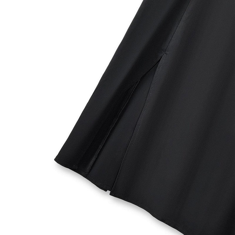 Ensemble pantalon deux pièces minimaliste à col carré et jambes larges - image 4