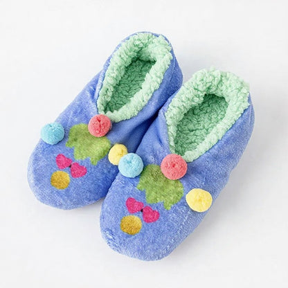 Chaussettes-chaussons en polaire corail à motif fleurs de tomate - Violet - EU36-40(US3-7) - image 11
