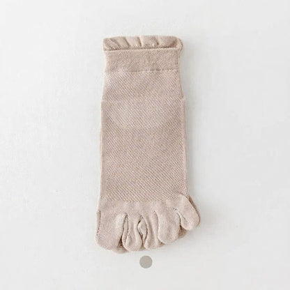 Chaussettes d'alignement respirantes (5 paires) - Café - EU39-44(US6-10) - image 6
