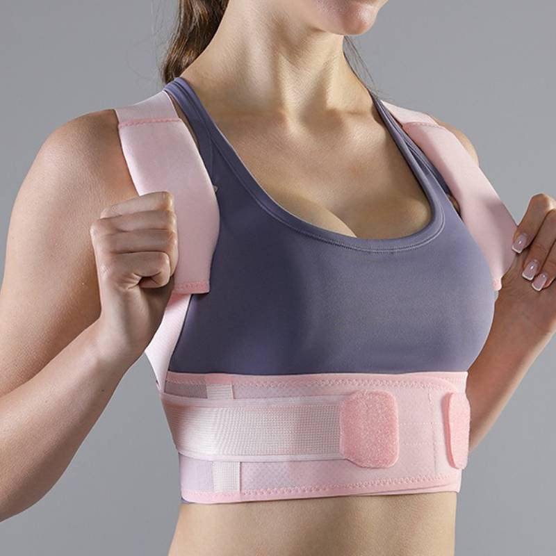 Correcteur de posture respirant en forme de X - Rose - 2XL - image 5
