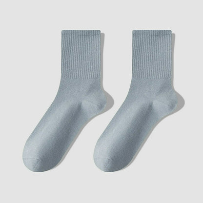 Chaussettes courtes en coton mélangé pour tous les jours (7 paires) - Bleu - EU39-43(US6-9) - image 3