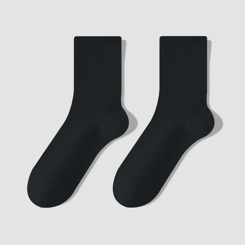 Chaussettes courtes en coton mélangé pour tous les jours (7 paires) - Noir - EU39-43(US6-9) - image 2