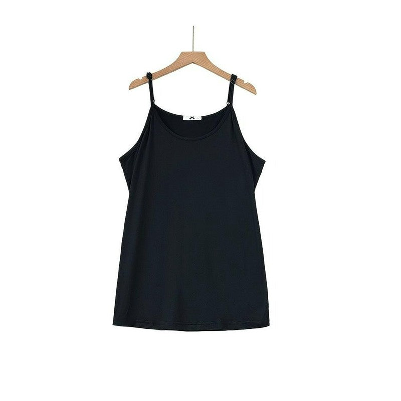 Ensemble trois pièces débardeur en dentelle et jupe midi - Camisole (noire) - 6XL - image 5