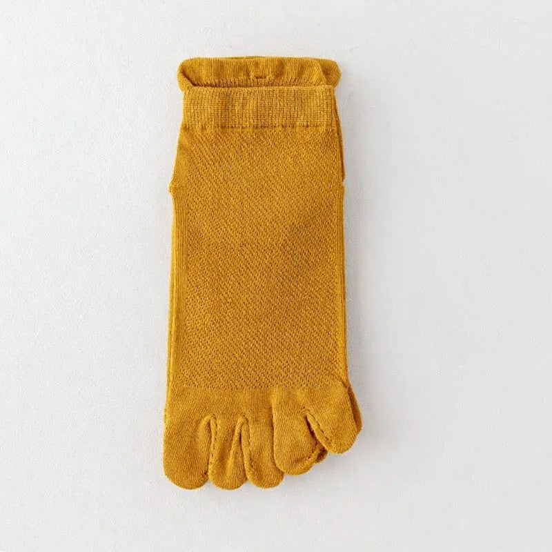 Chaussettes d'alignement respirantes (5 paires) - Jaune - EU39-44(US6-10) - image 3