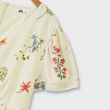 Robe maxi boutonnée sur le devant à motif botanique - image 2