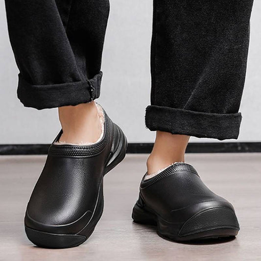 Chaussures de travail d'hiver confortables, doublées de peluche douce et faciles à enfiler - image 0