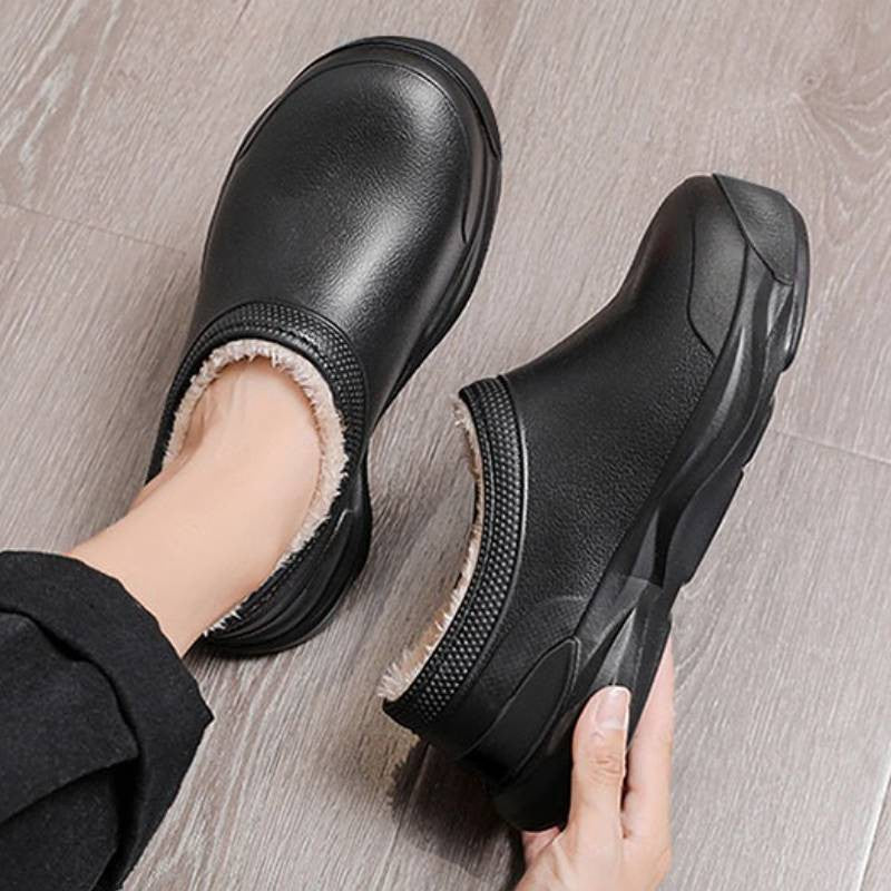 Chaussures de travail d'hiver confortables, doublées de peluche douce et faciles à enfiler - image 1