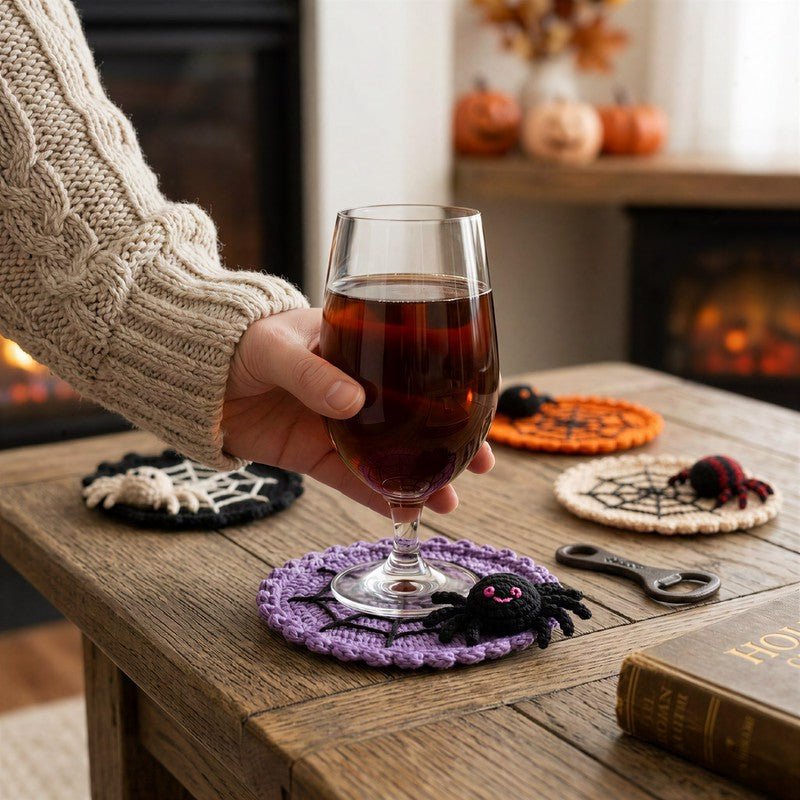 Dessous de verre araignée d'Halloween au crochet - image 2