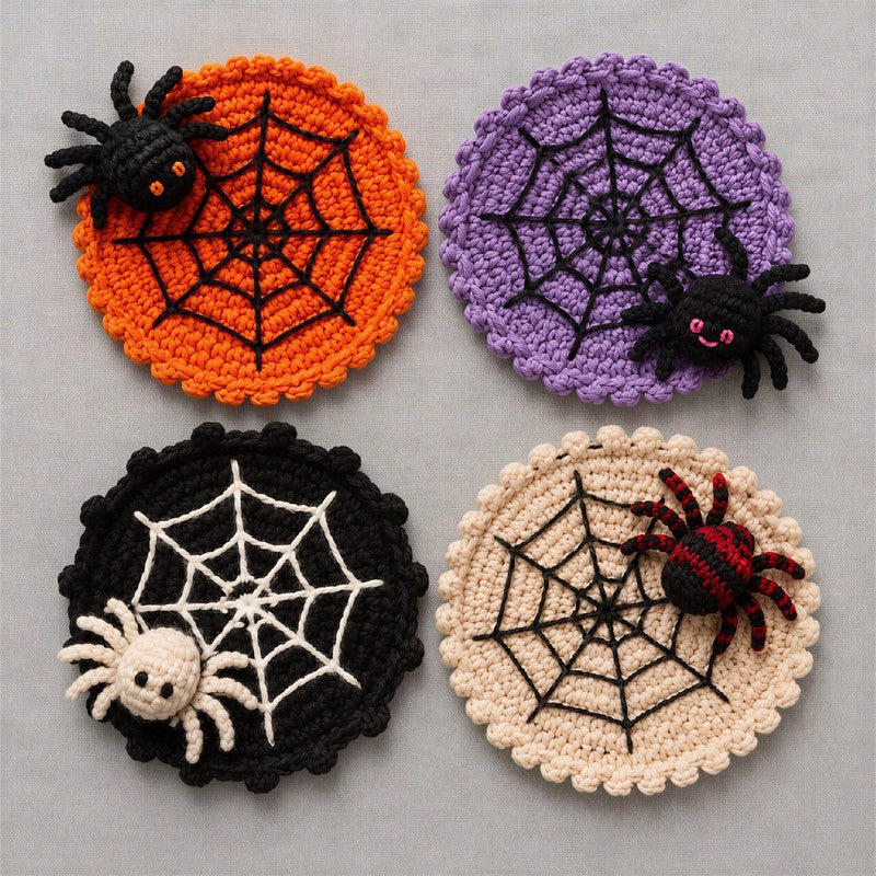 Dessous de verre araignée d'Halloween au crochet - image 0