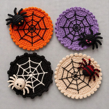 Dessous de verre araignée d'Halloween au crochet - image 0