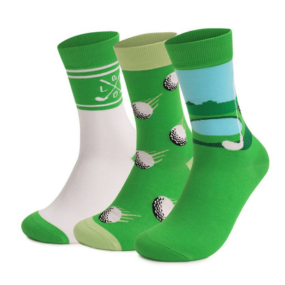 Chaussettes courtes Golf Day (3 paires) - Multicolore - EU39-45(US6-11) - image 1