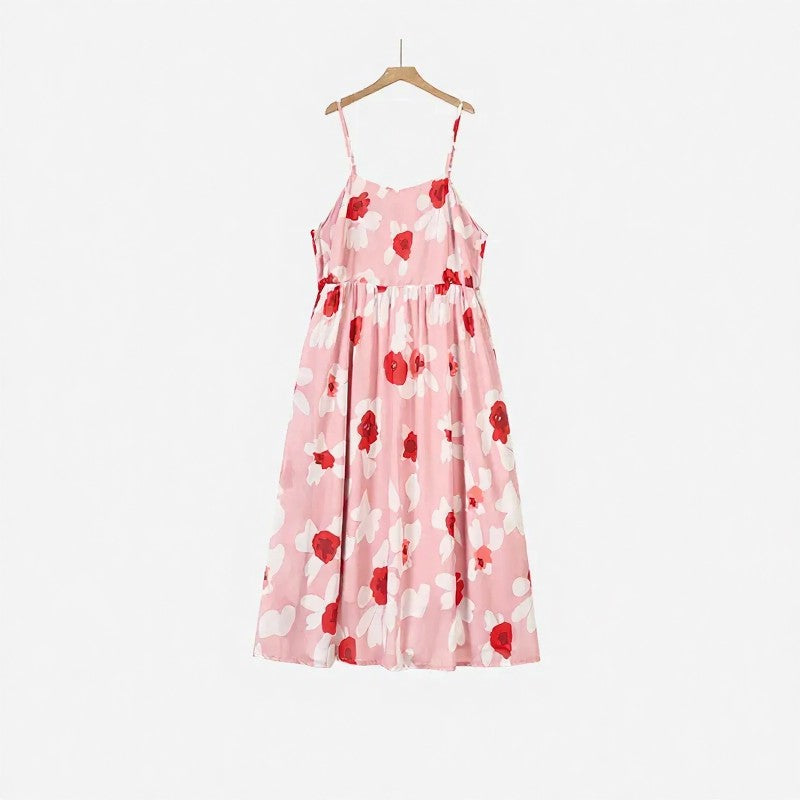 Ensemble deux pièces à fleurs rose poudré - Robe - 6XL - image 4