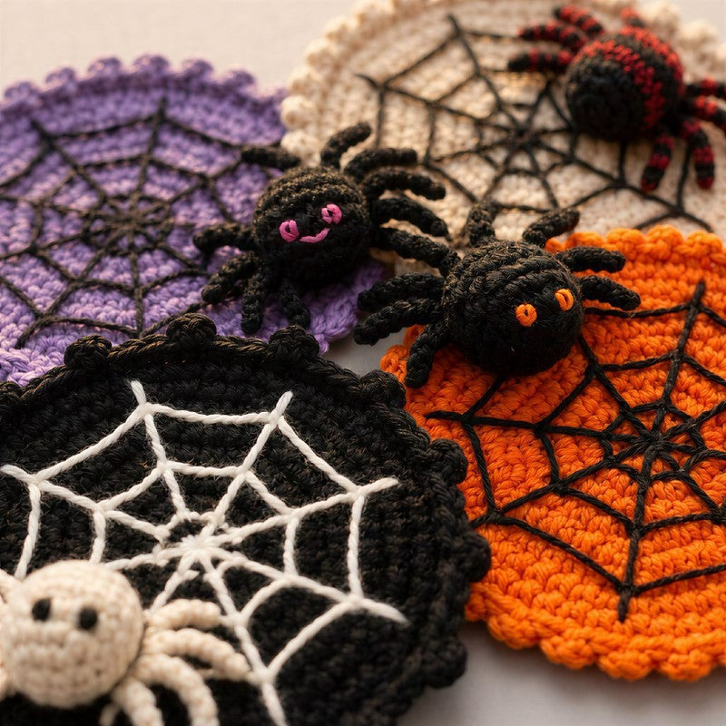 Dessous de verre araignée d'Halloween au crochet - image 4