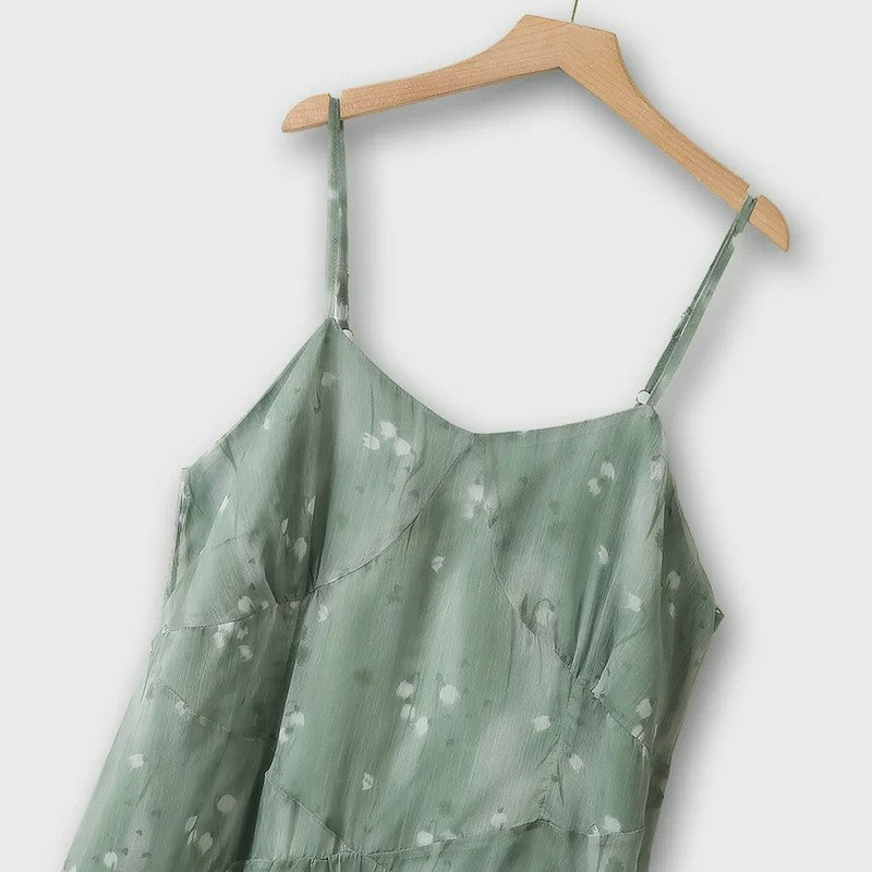 Ensemble jupe deux pièces à motif floral sauge - image 4