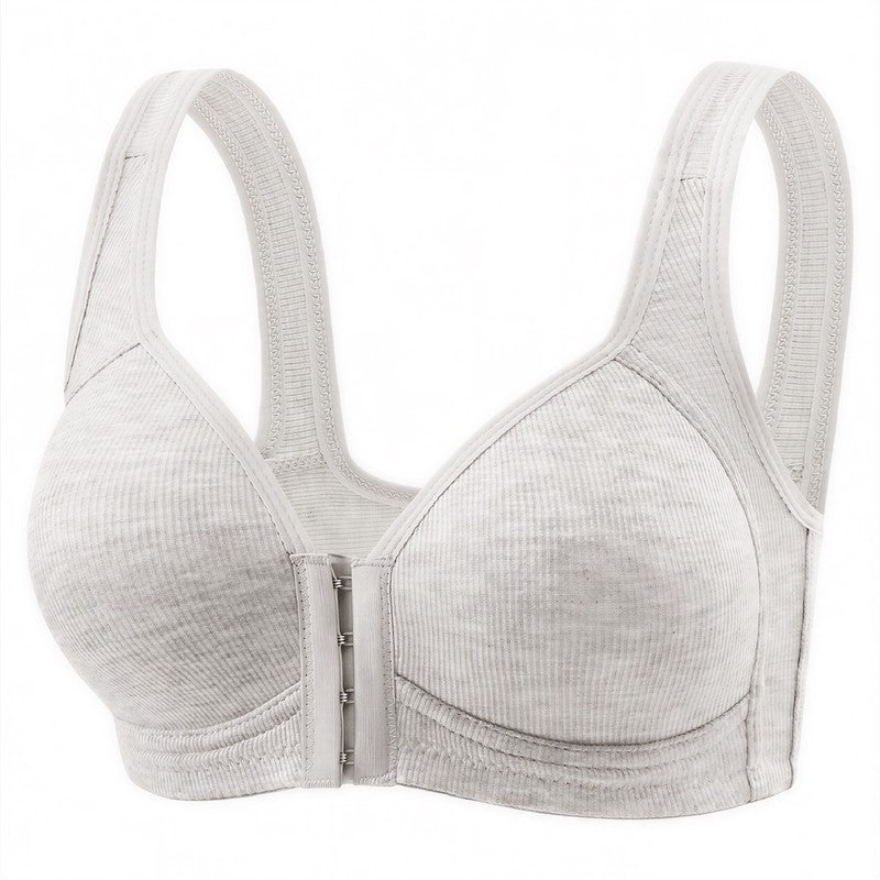 Soutien-gorge sans armatures à fermeture avant pour un maintien quotidien - Gris clair - 2XL - image 7