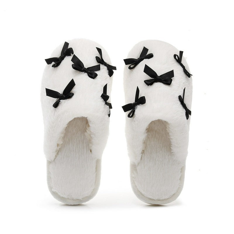 Pantoufles mules en peluche à nœud pour grandes tailles - image 6