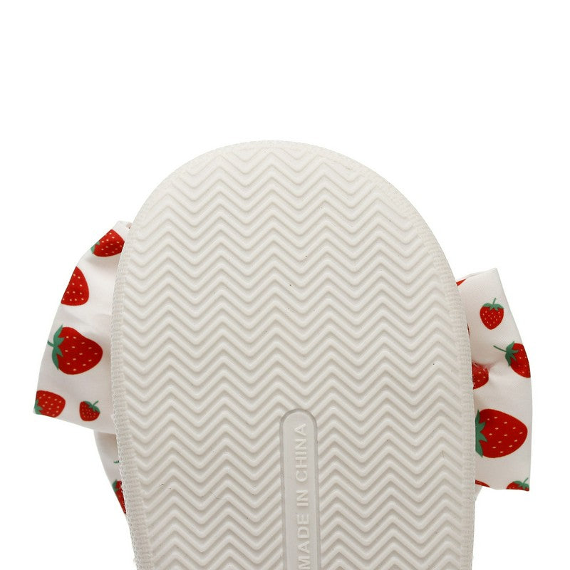 Pantoufles à nœud fraise - image 8