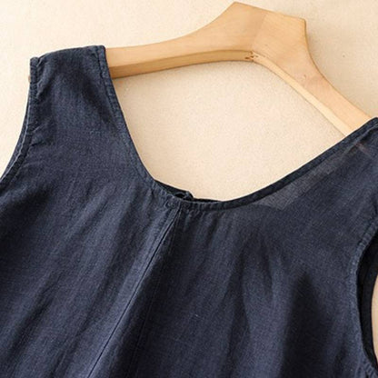 Robe maxi légère en coton à poches - image 5