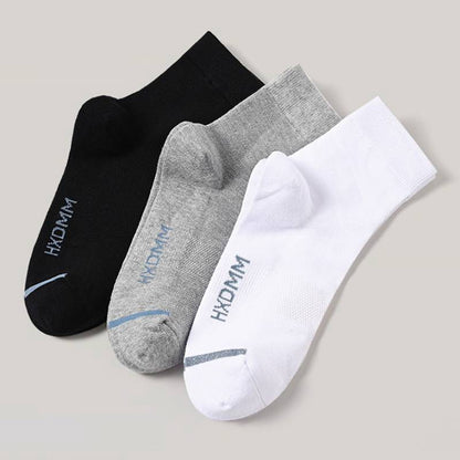 Chaussettes montantes respirantes de couleur unie (3 paires) - image 2