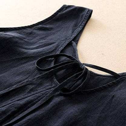 Robe maxi légère en coton à poches - image 3