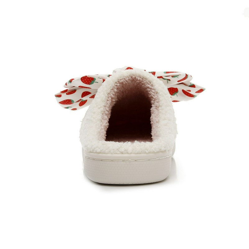 Pantoufles à nœud fraise - image 5