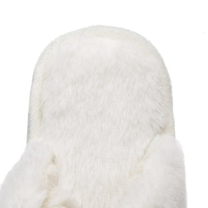 Pantoufles mules en peluche à nœud pour grandes tailles - image 7