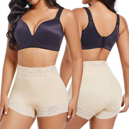 Culottes confortables en dentelle taille haute - Nu - 3XL - image 3