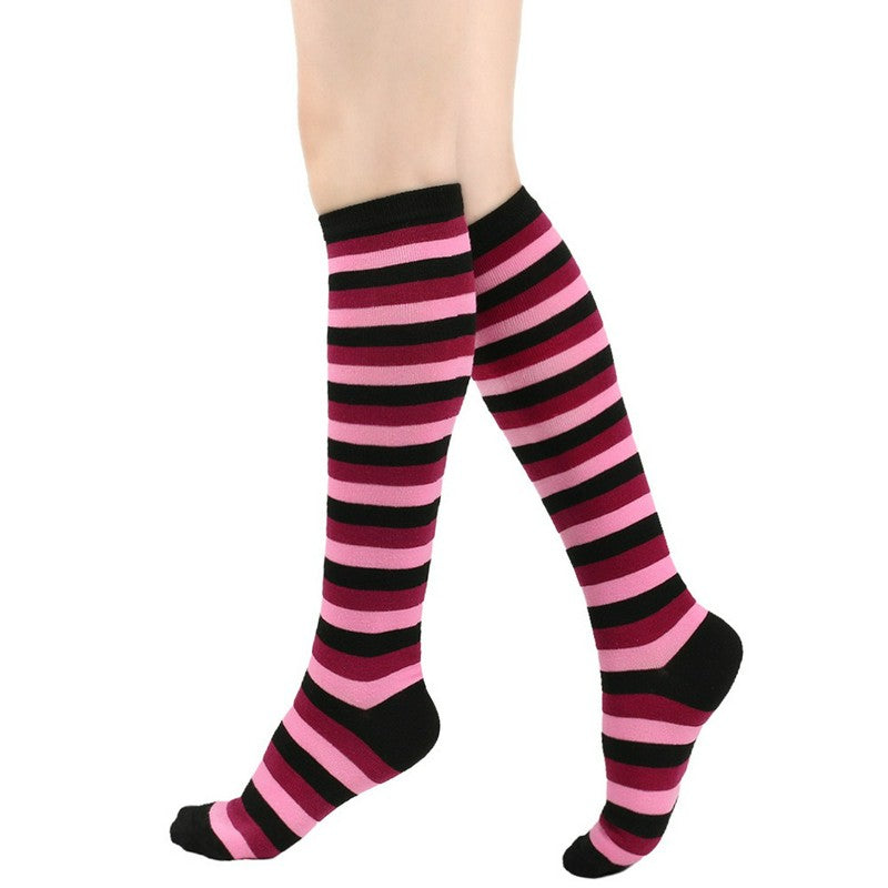 Chaussettes hautes à rayures douces (3 paires) - image 1