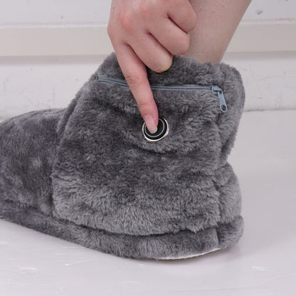 Chaussettes-chaussons chauffantes en tricot peluche douillet - image 6