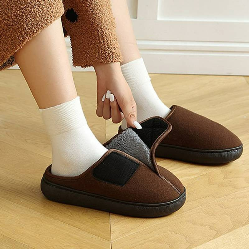 Pantoufles pour diabétiques à ouverture de pied ajustable - image 1