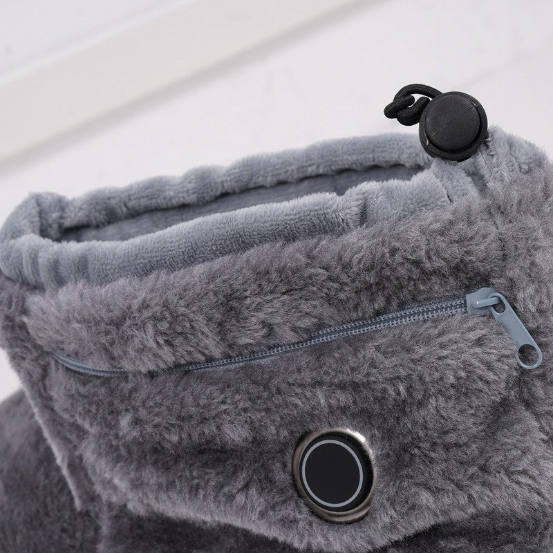 Chaussettes-chaussons chauffantes en tricot peluche douillet - image 5