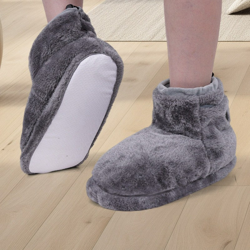 Chaussettes-chaussons chauffantes en tricot peluche douillet - image 1